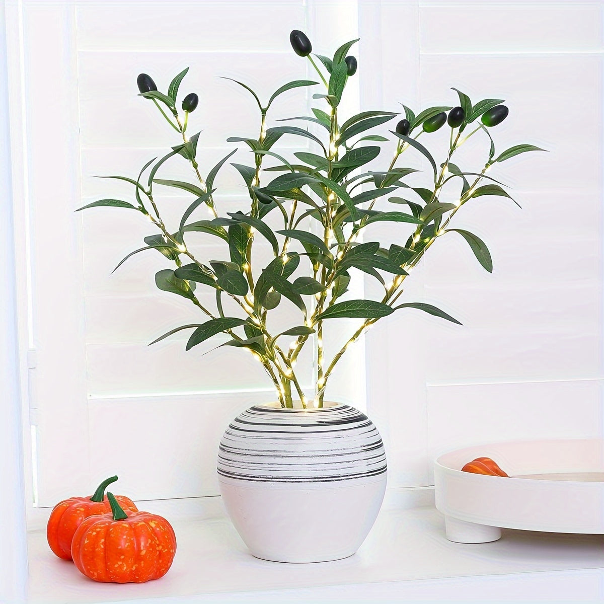 Elegant Olive Branch LED Lamp