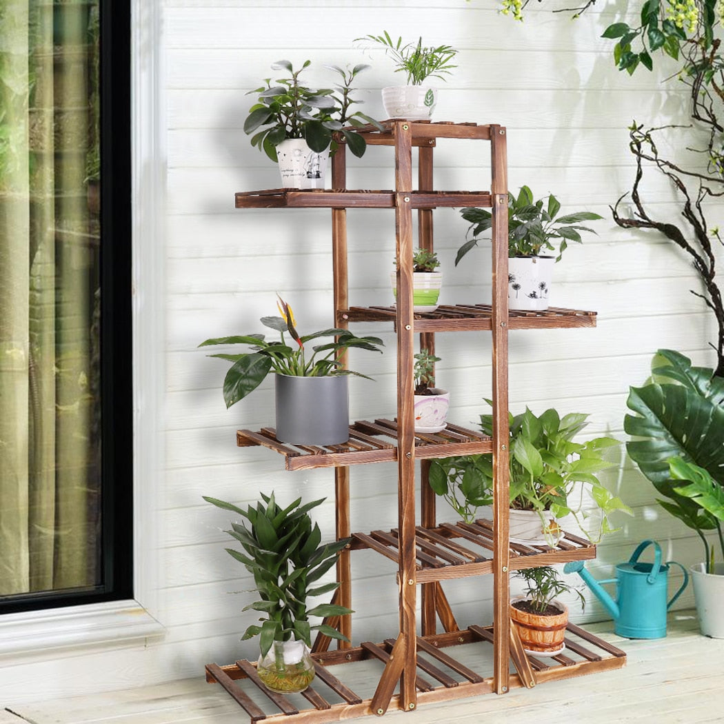 Indoor 6-Tier Wooden Plant Stand
