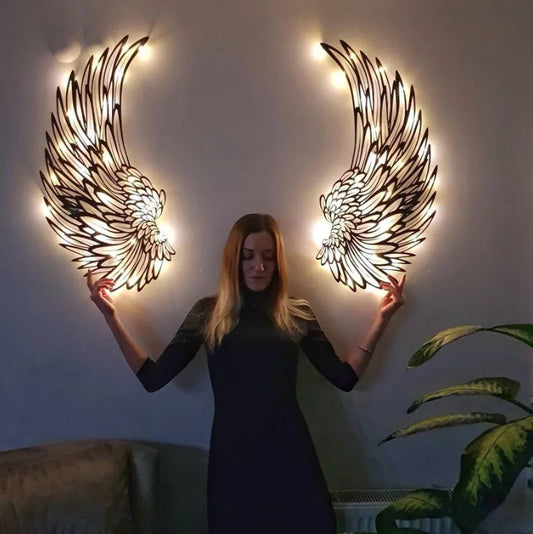 Lighted Angel Wings Wall