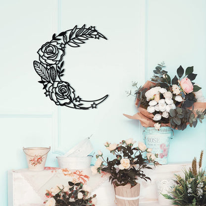 Moon Flower Metal Wall Art