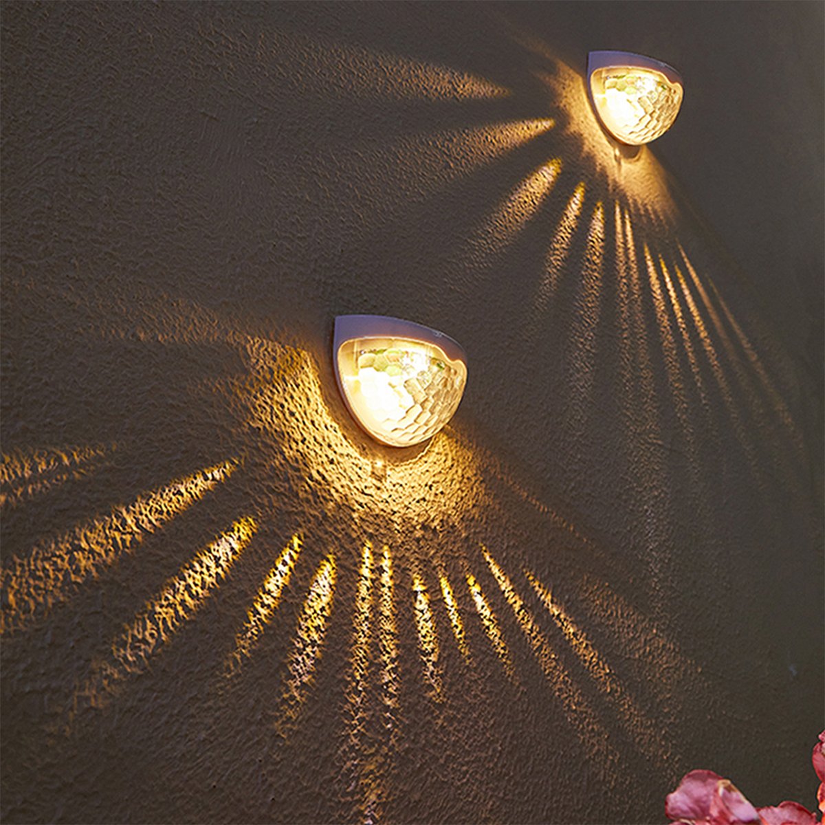 2PCS Solar Semicircle Wall Lights