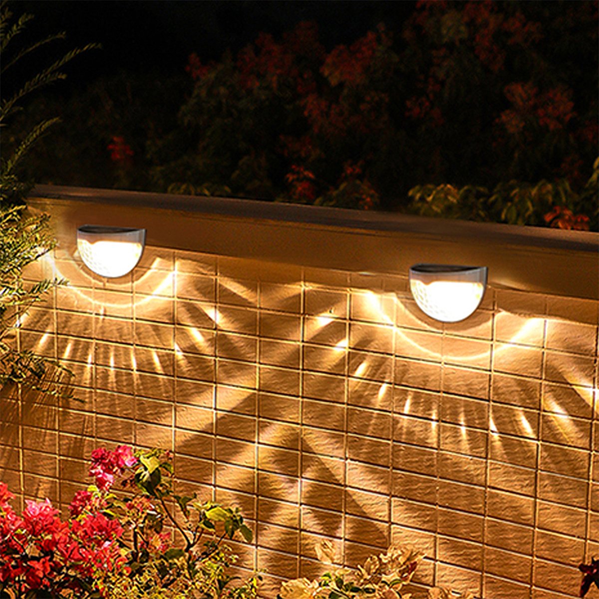 2PCS Solar Semicircle Wall Lights