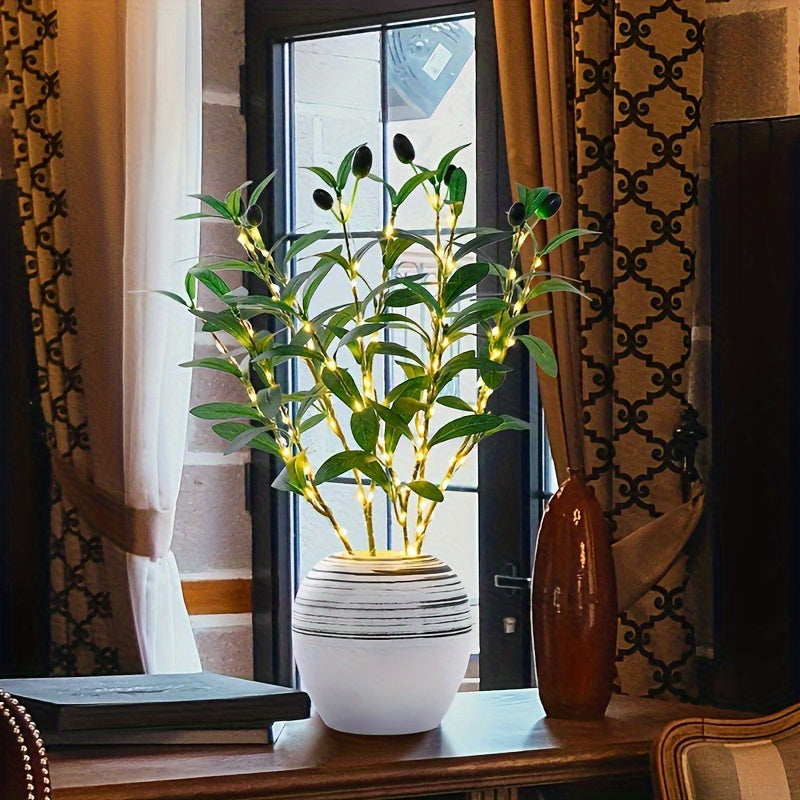 Elegant Olive Branch LED Lamp