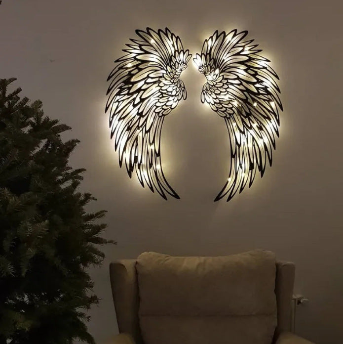 Lighted Angel Wings Wall