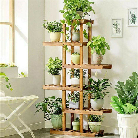 Indoor 6-Tier Wooden Plant Stand