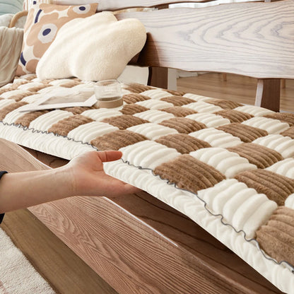 Plush Winter Sofa Cover