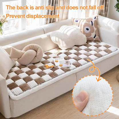 Plush Winter Sofa Cover