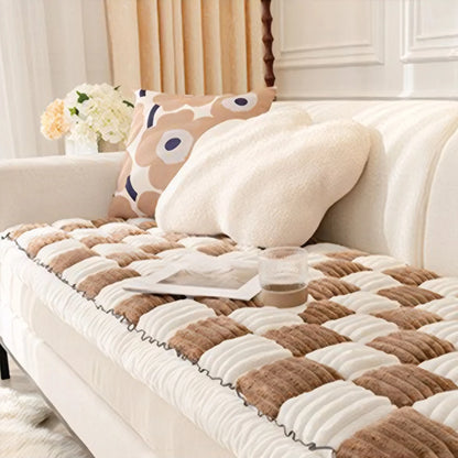 Plush Winter Sofa Cover
