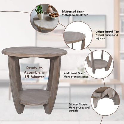 Rustic French Country End Table