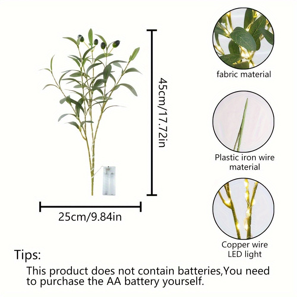 Elegant Olive Branch LED Lamp