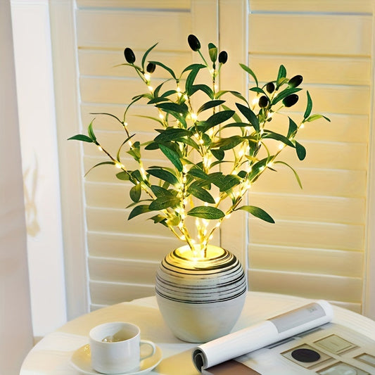 Elegant Olive Branch LED Lamp